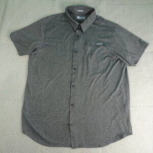 Columbia Button Up Gray Shirt Large